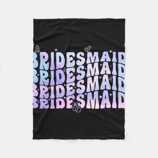 Bride I Do Crew Groovy Bachelorette Par Fleecedecke (Vorderseite)