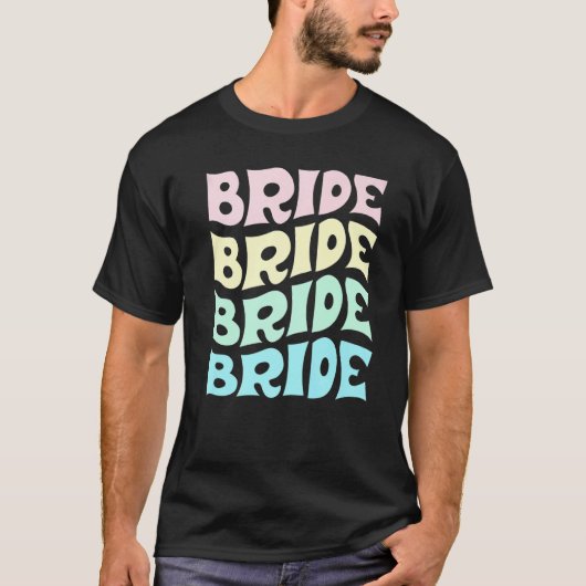 Bride I Do Crew Retro Bachelorette Party Bride Bri T-Shirt (Vorderseite)