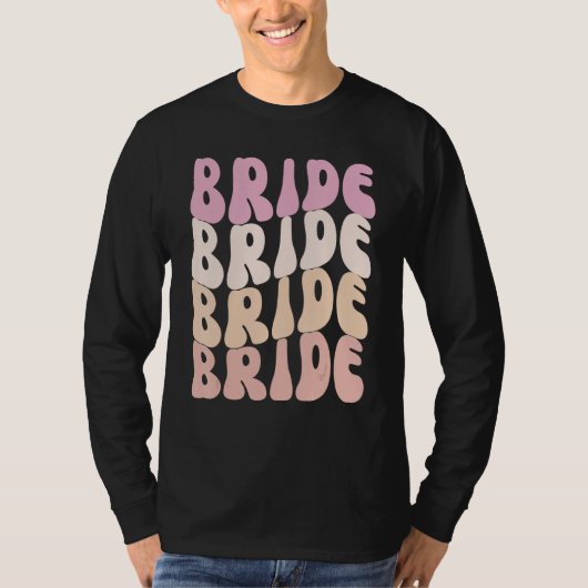 Bride I Do Crew Retro Bachelorette Party Bride Bri T-Shirt (Vorderseite)