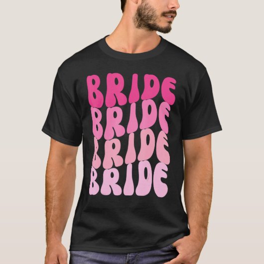 Bride I Do Crew Retro Bachelorette Party Bride Bri T-Shirt (Vorderseite)
