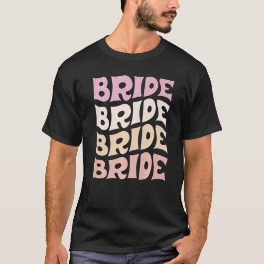 Bride I Do Crew Retro Bachelorette Party Bride Bri T-Shirt (Vorderseite)