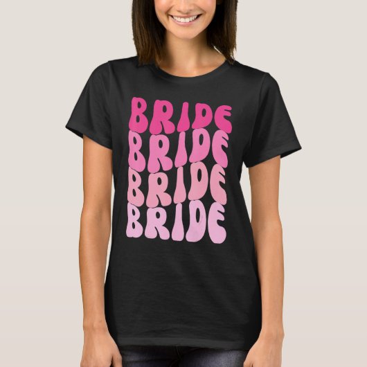Bride I Do Crew Retro Bachelorette Party Bride Bri T-Shirt (Vorderseite)