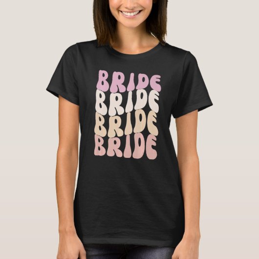 Bride I Do Crew Retro Bachelorette Party Bride Bri T-Shirt (Vorderseite)