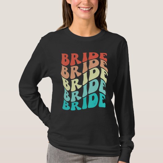 Bride I Do Crew Retro Bachelorette Party Bridesmai T-Shirt (Vorderseite)