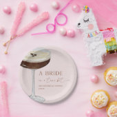 Bride In A Tini Bit Expresso Martini Bridal Shower Pappteller (Party)