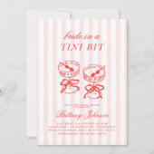 Bride in a Tini Bit Pink Martini Bridal Shower Einladung (Vorderseite)