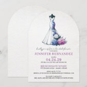 Bride in Bloom Hydrangea Bridal Shower Einladung (Vorne/Hinten)