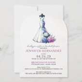 Bride in Bloom Hydrangea Bridal Shower Einladung (Vorderseite)