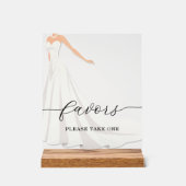 Bride in Gown Bridal Shower Favors Acrylschild (Vorderseite)