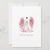 Bride in Santorini Greek Theme | Bridal Shower BRW Einladung (Rückseite)