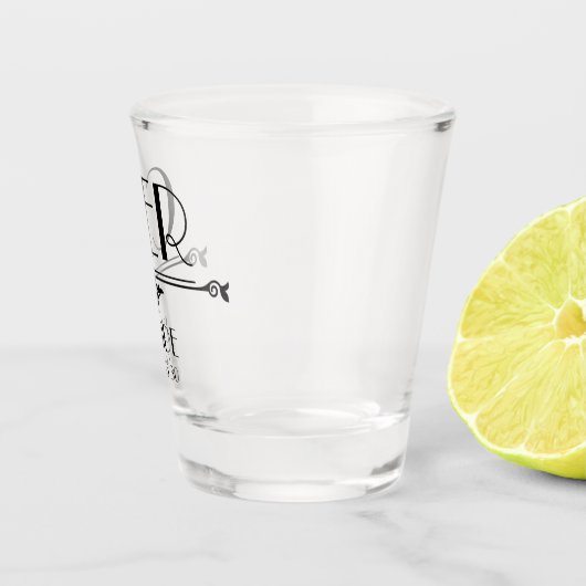 Bride Initials Schnapsglas (Rechts)