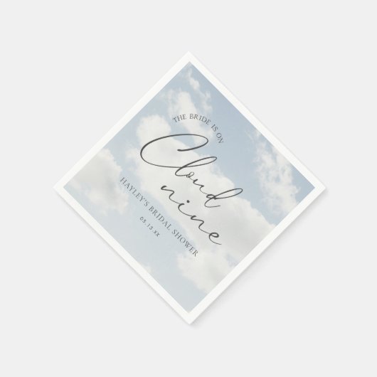 Bride Is On Cloud Nine Bridal Shower Serviette (Ecke)