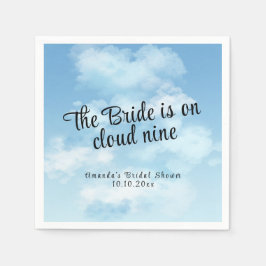 Bride Is On Cloud Nine Bridal Shower Serviette