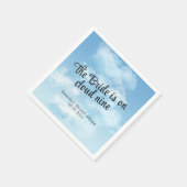 Bride Is On Cloud Nine Bridal Shower Serviette (Ecke)