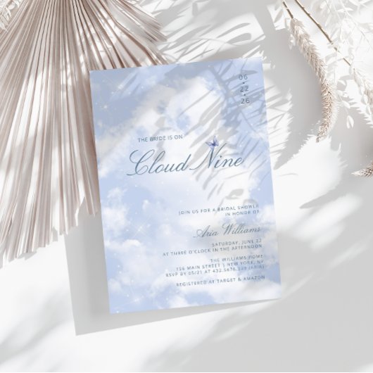 Bride ist auf Cloud Nine Brautparty Elegant Einladung