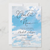 Bride ist auf Cloud Nine Elegant Brautparty Einladung (Vorderseite)