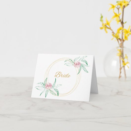 Bride Karte (Gelbe Blume)