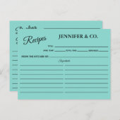 BRIDE Kitchen Brautparty Party Rezept Karte (Vorne/Hinten)