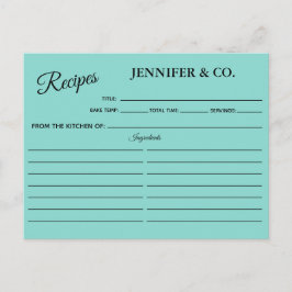 BRIDE Kitchen Brautparty Party Rezept Karte