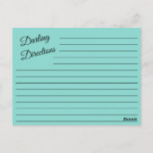 BRIDE Kitchen Personal Shower Party Rezeptkarte Postkarte (Rückseite)