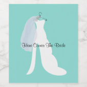 BRIDE kommt hier zum Party des Bride Brautparty Weinetikett (Einzelnes Label)