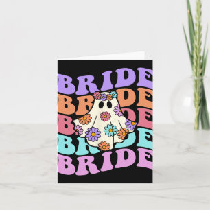 Bride Let's Go Ghouls Floral Ghost Halloween-Party Karte