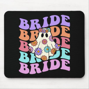 Bride Let's Go Ghouls Floral Ghost Halloween-Party Mousepad