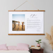 Bride Letter Gift Foto Wandteppich Mit Holzrahmen (Schlafzimmer)