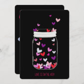 BRIDE-Liebe ist in der Party-Dusche mit Kerzenlich Einladung (Vorne/Hinten)