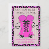 BRIDE Liebe Pink Lingerie Brautparty Party Einladung (Vorderseite)