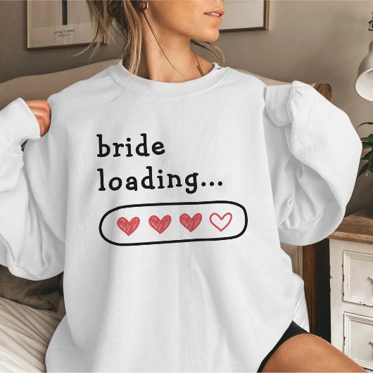 Bride Loading Red Hearts T-Shirt