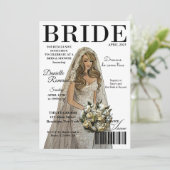 Bride Magazine Modern Bridal Shower Einladungen (Stehend Vorderseite)