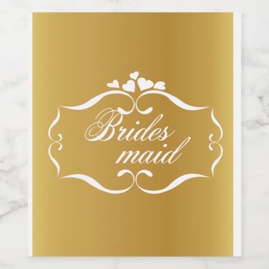 Bride Maid Weinflasche Weinetikett (Einzelnes Label)