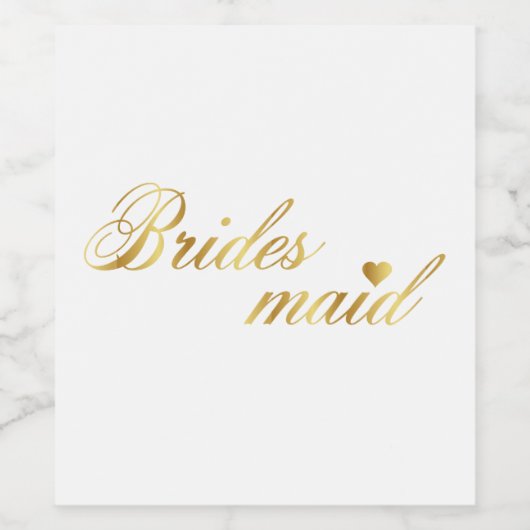 Bride Maid Weinflasche Weinetikett (Einzelnes Label)