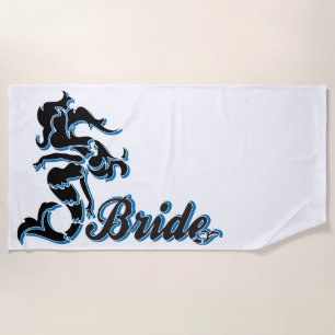 Bride Mermaid Beach Destination Party Strandtuch