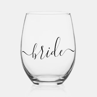 Bride Minimalistisch Weinglas Ohne Stiel