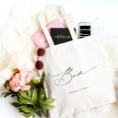 Bride Modern Eleganter Script Wedding Individuelle Tragetasche