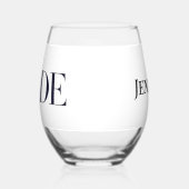 Bride Modern Personalisiert Weinglas Ohne Stiel (Links)