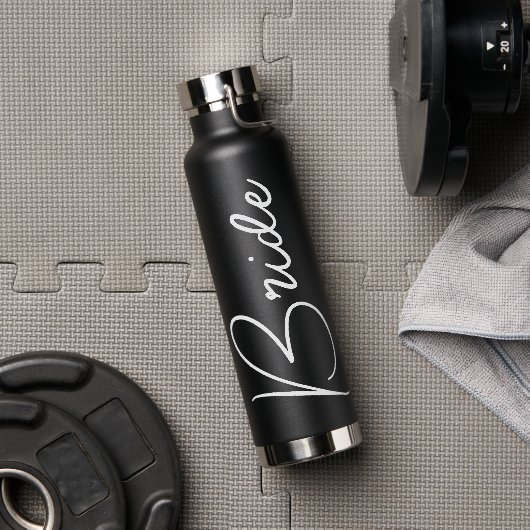 Bride Modern Script Wedding Trinkflasche (Fitnessstudio)