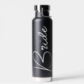 Bride Modern Script Wedding Trinkflasche (Links)