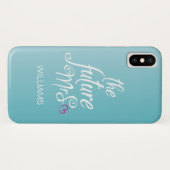 Bride Modern Trendy Nachname Future mrs Case-Mate iPhone Hülle (Rückseite (Horizontal))
