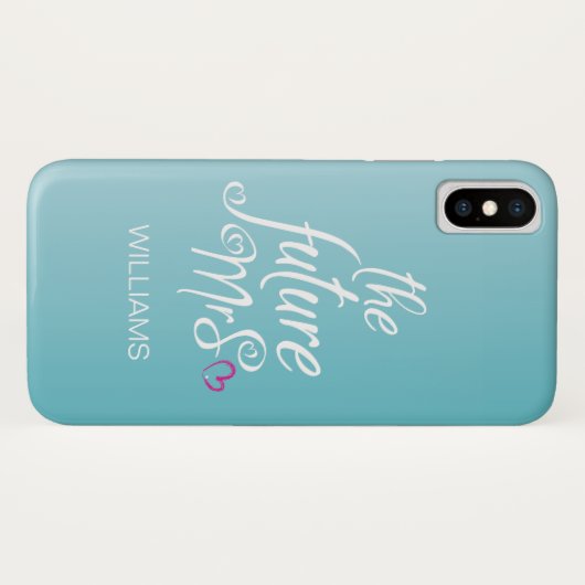Bride Modern Trendy Nachname Future mrs Case-Mate iPhone Hülle (Rückseite (Horizontal))