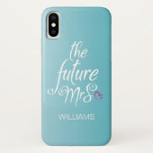 Bride Modern Trendy Nachname Future mrs Case-Mate iPhone Hülle (Rückseite)