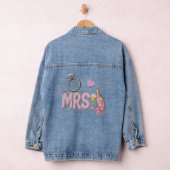 Bride MRS Imitats Patch bestickt Champagner Jeansjacke (Hangar)