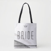 Bride Nautical Wedding Bags grau und weiß Tasche (Vorderseite)