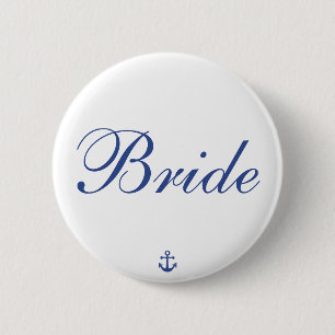 Bride Nautical Wedding Buttons