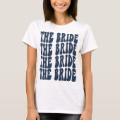 Bride Navy Blauer individueller Matching-Brautpart T-Shirt (Vorderseite)