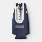 BRIDE Navy Blue Wedding Brautparty Trauzeuge Flaschenkühler (Rückseite)