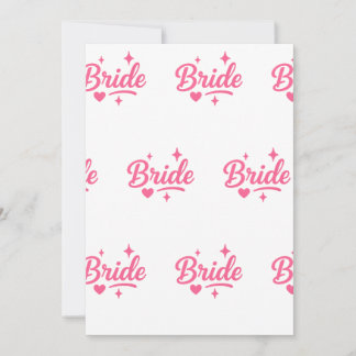 Bride Neon Pink Einladung