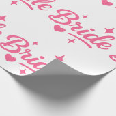 Bride Neon Pink Geschenkpapier (Ecke)